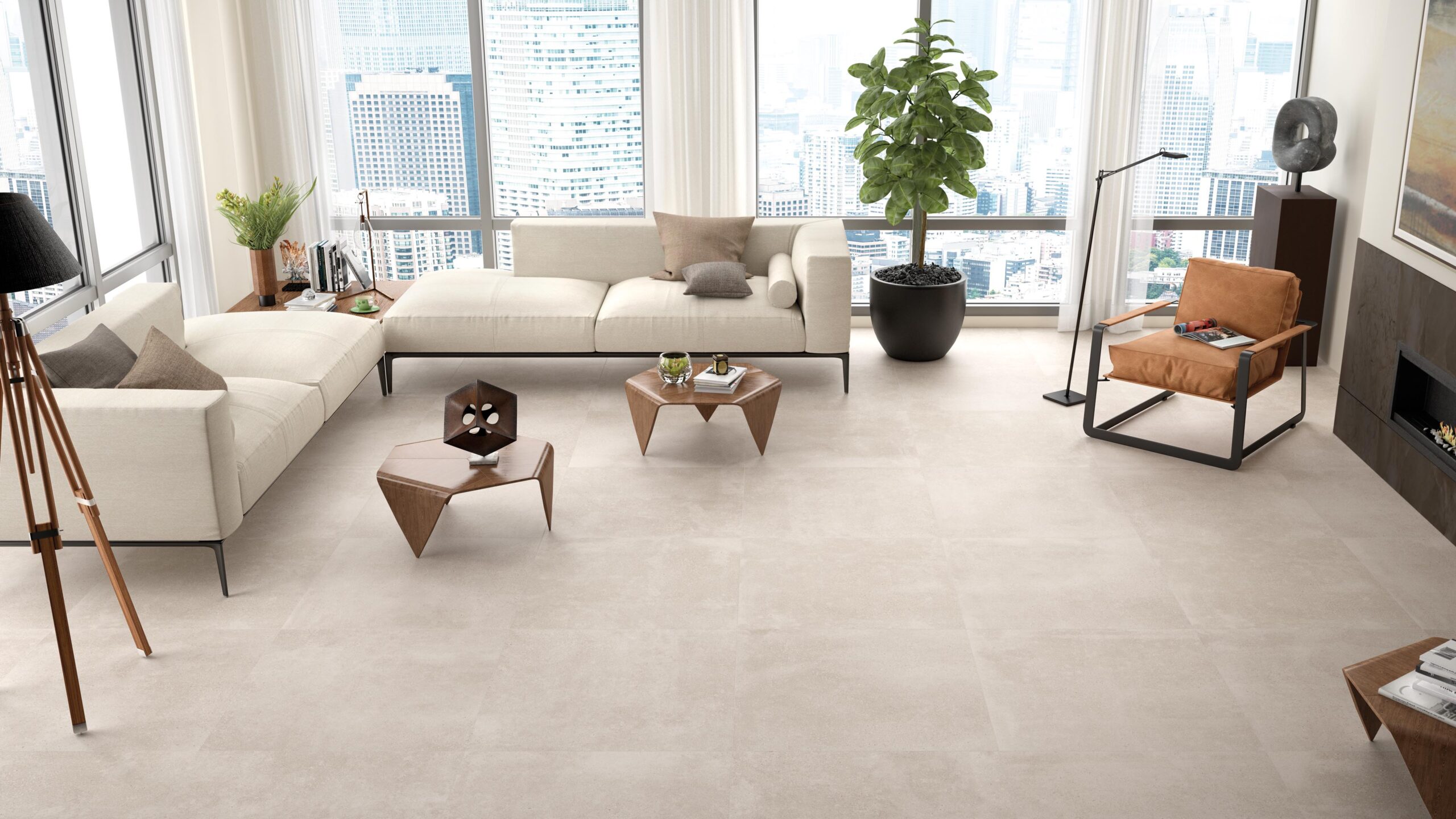 Beste Koop Claire Arena betonlook in de woonkamer
